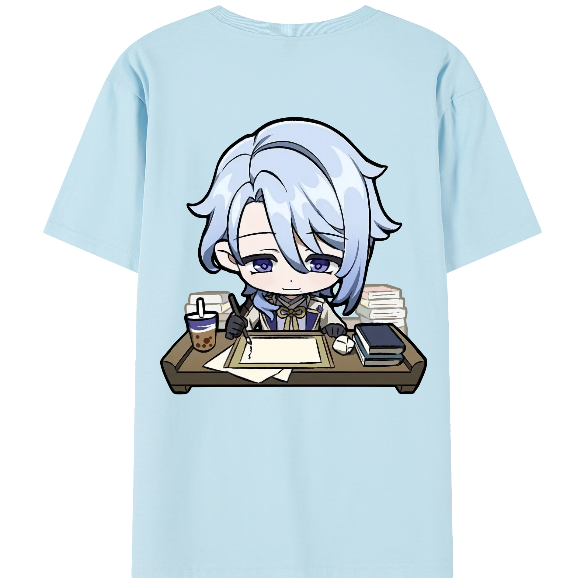 げんし神 神里綾人 かみさとあやと genshin Kamisato Ayato 綿100％半袖Tシャツ（背面プリント）
